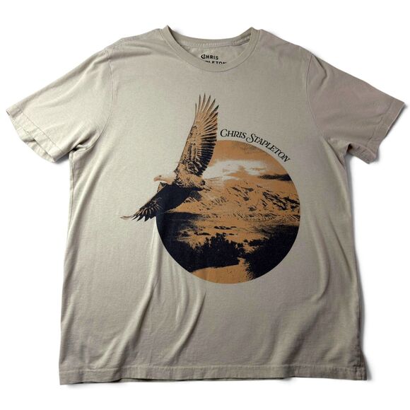 Chris Stapleton Other - chris stapleton elbow grease eagle graphic tee 2025 beige 100% cotton mens large